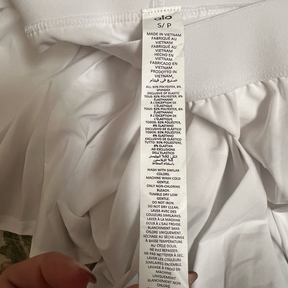 Alo Yoga Varsity Tennis Skirt White Small Athletic Skort - Picture 5 of 6